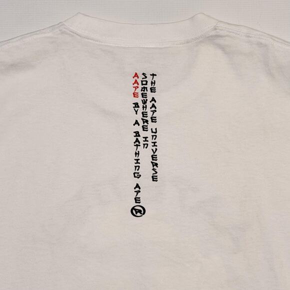 Aape By A Bathing Ape Shirt Mens Large White Aape Universe Graphic Tee Japan - Picture 4 of 7
